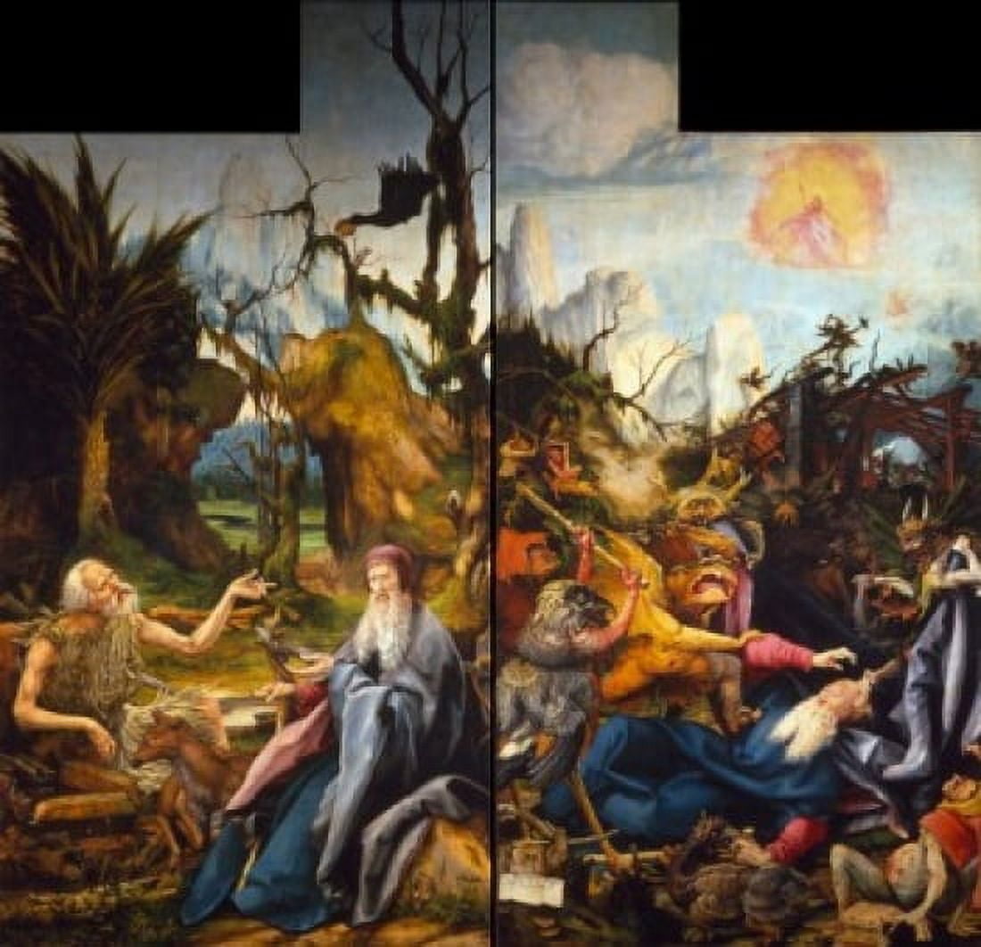 Isenheim Altarpiece with The Temptation of Saint Anthony by Matthias Grunewald Circa 1510 (Circa 1480-1528) France Colmar Musee Unterlinden Canvas Art - Matthias Grunewald (24 x 36)