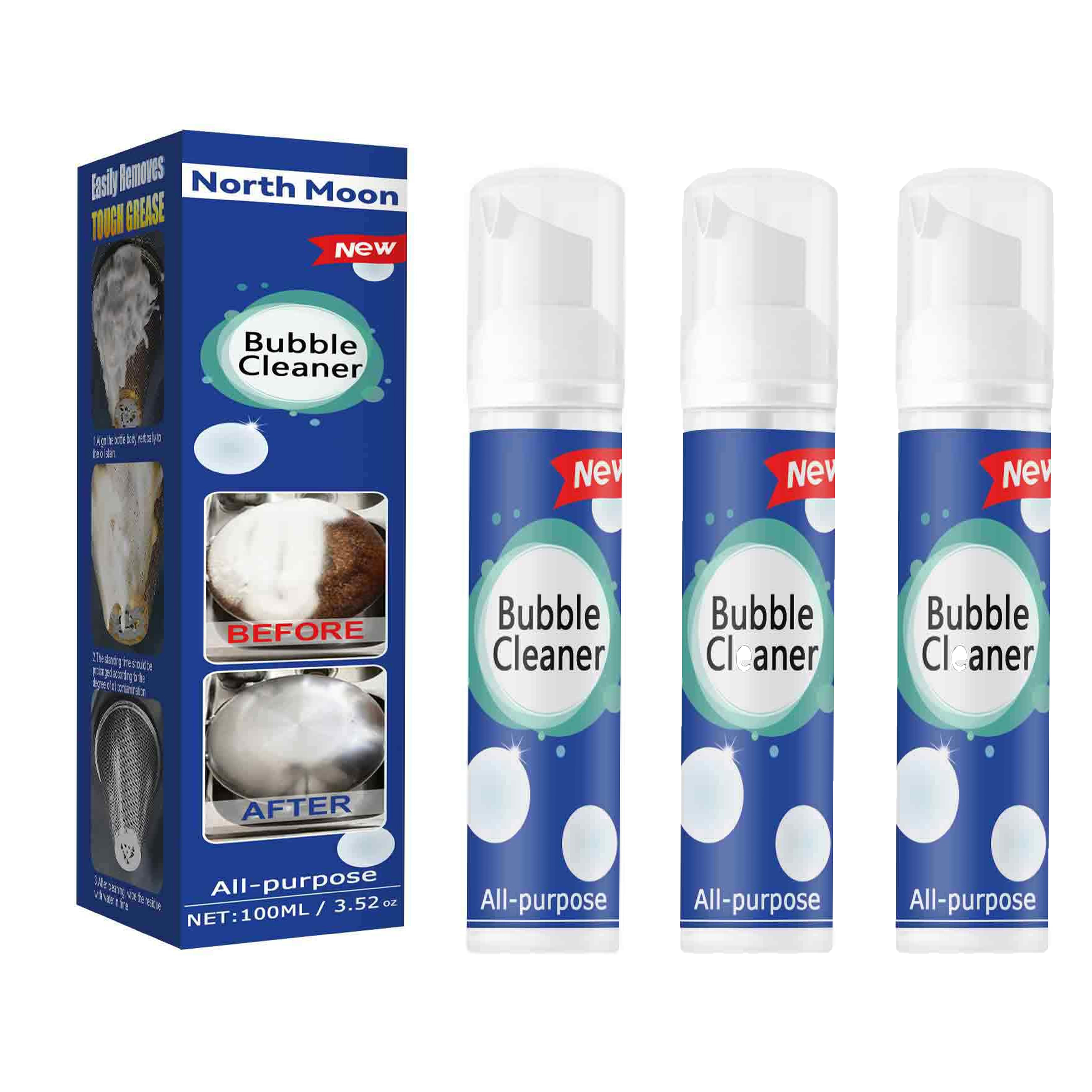 Iseuj Home Bubble Cleaner Foam, AllPurpose Cleaner Spray, Kitchen Deep Cleaning, Powerful Stain