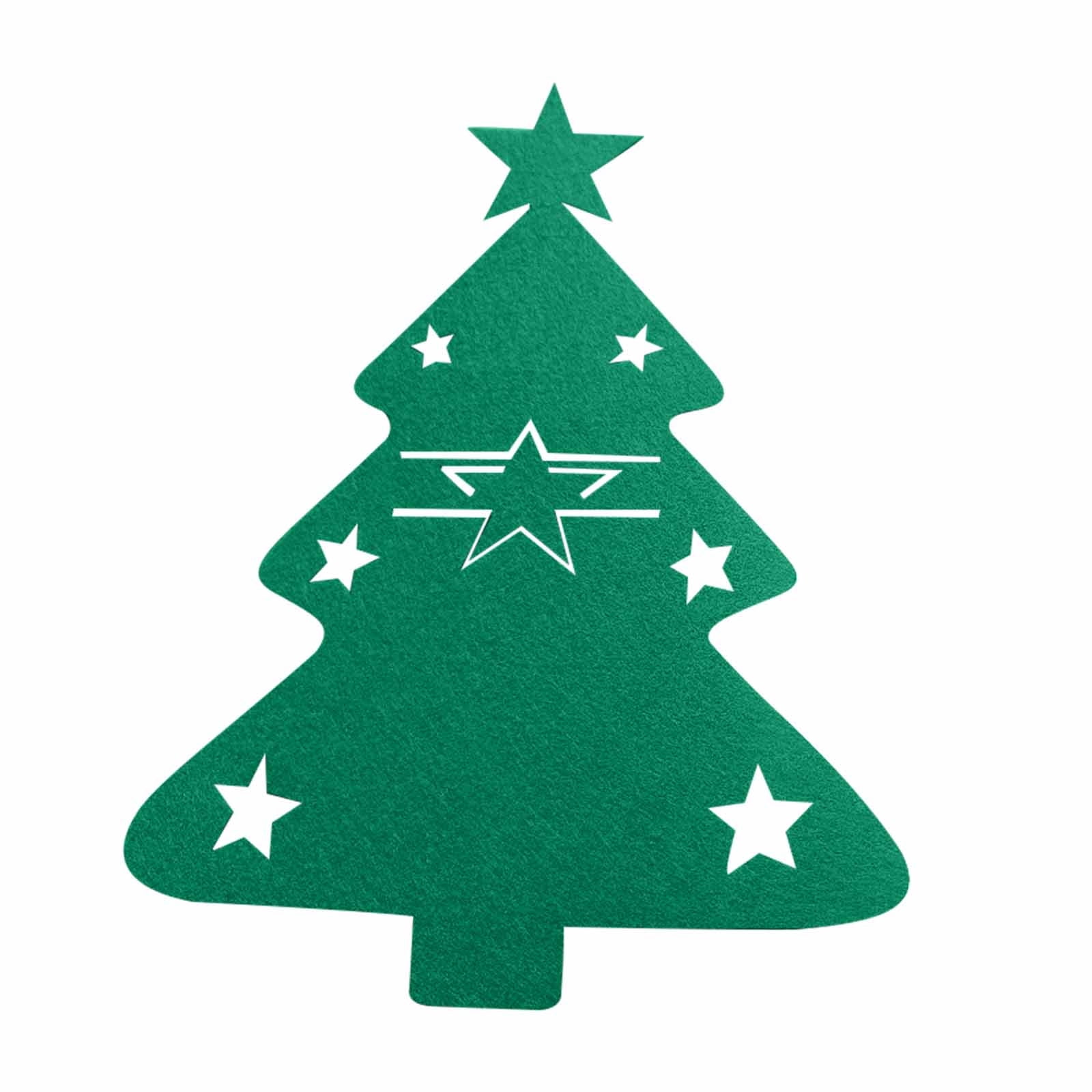 Iseuj Home Christmas Tree Flt Knife And Fork Set Christmas Tableware