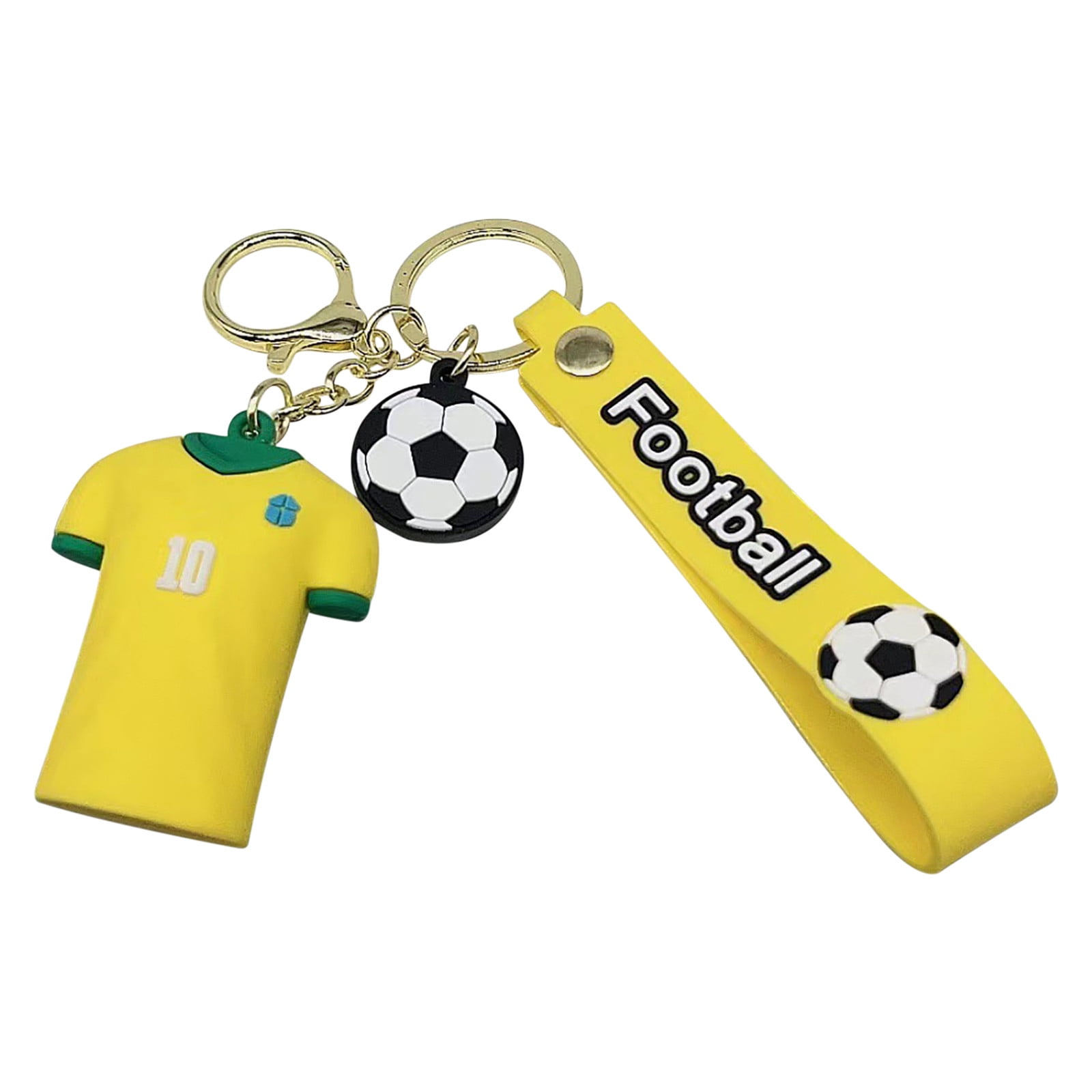Iseuj Home World Cup Soccer Uniform Keychain Glue Football Uniform