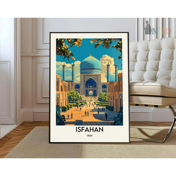 Isfahan Poster, Isfahanisfahan Print, Isfahan Photo, Isfahan Poster Print, Isfahan Travel Poster, Isfahan Iran Poster,Shah Mosque Wall Art, Modern Wall Decor, 24x36 UNFRAMED