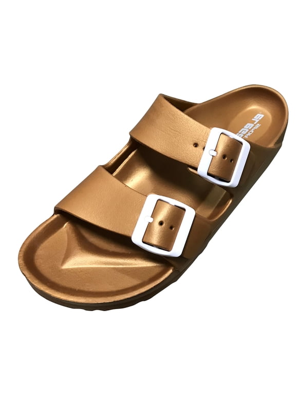 Official Super Light Weight Women Gold Brown Comfort Flip-Flop Sandal Size US 6-9 (M)