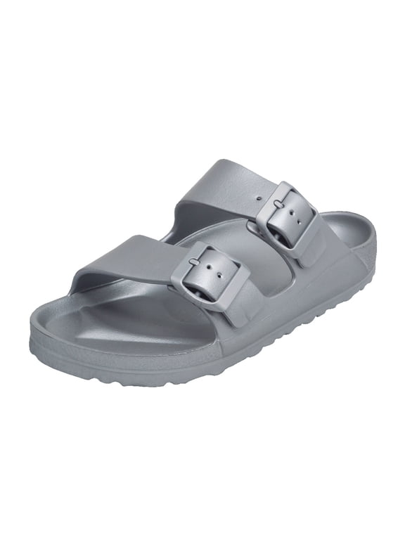 Official Super Light Weight Women Silver Comfort Flip-Flop Sandal Size US 6-9 (M)
