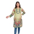 thumbnail image 1 of IshDeena Pakistani Kurtis for women Indian Style Cotton Tunics Womens Tops Printed Lawn (Medium, Green), 1 of 1