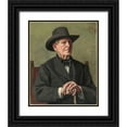 thumbnail image 1 of Isham, Samuel 20x24 Black Ornate Wood Framed with Double Matting Museum Art Print Titled - Portrait of an Old Sea Captain, 1 of 4