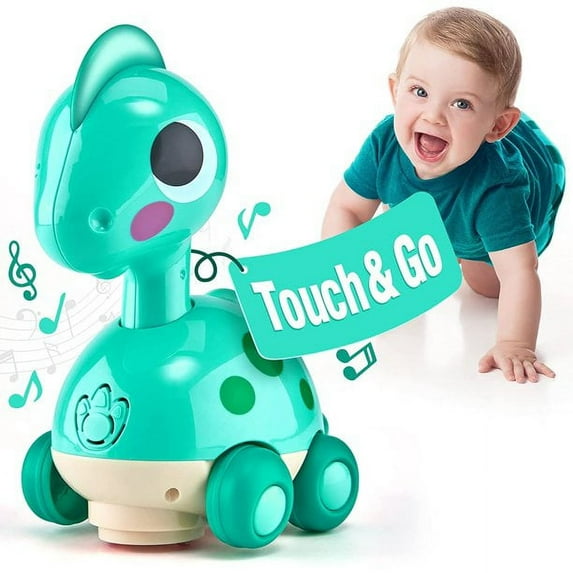 Dinosaur Walking Car Toy with Light and Music for Kids Baby Universal Wheel Educational Toy Car Learning Toys Gifts for 6-24 Months