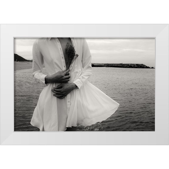 Ishikura, Takaaki 24x17 White Modern Wood Framed Museum Art Print Titled - Ebb Tide