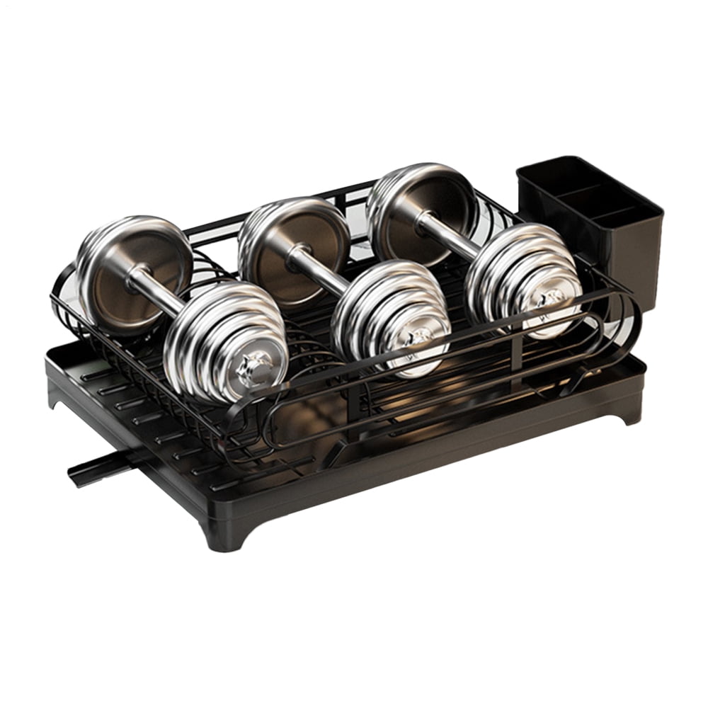 Ishine Kitchen Drying Rack Dish Organizer With Drainboard And Cutlery ...