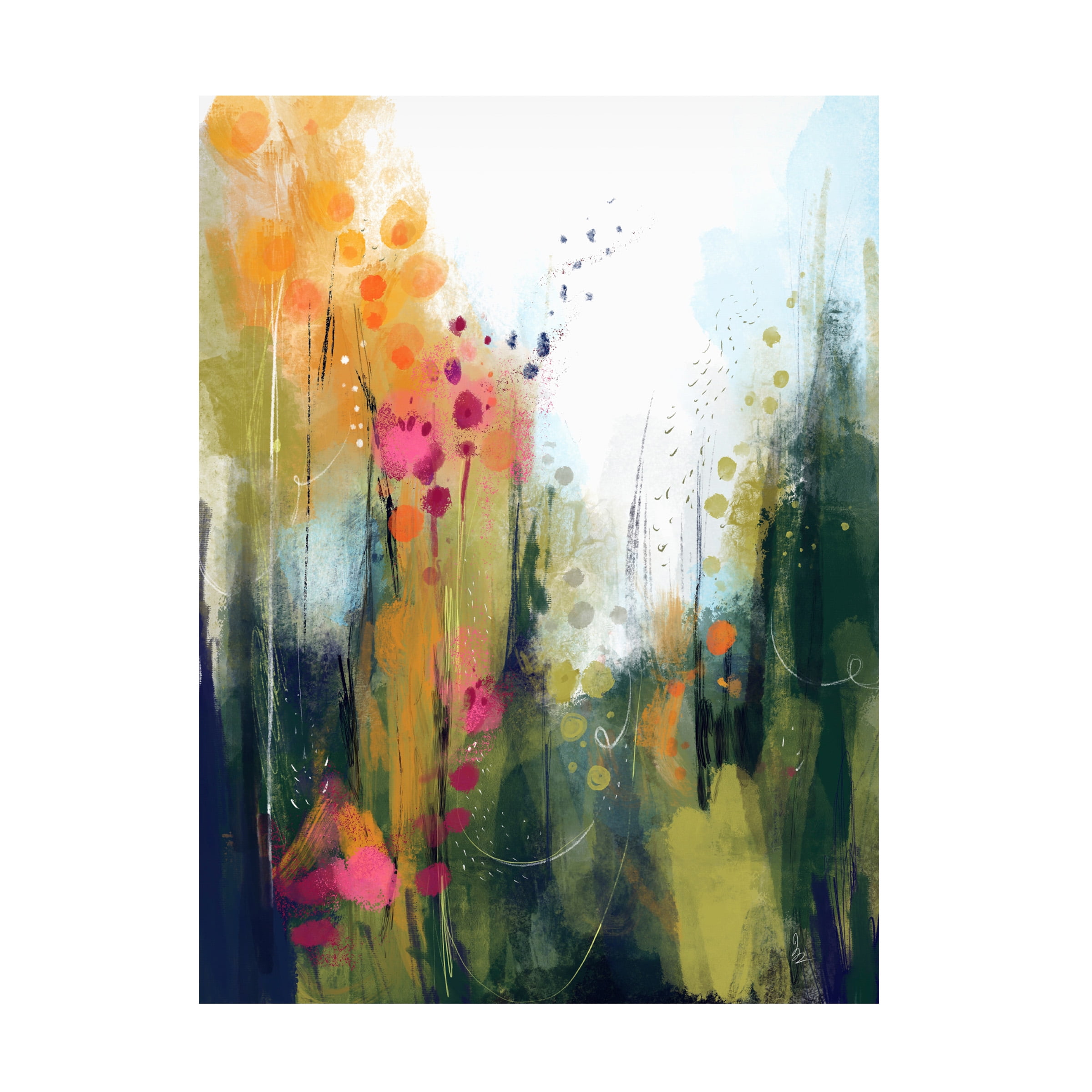 Wildwood Abstract Multicolor Canvas Art by Ishita Banerjee