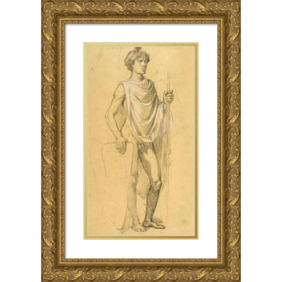 Isidore Pils 10x14 Gold Ornate Wood Frame and Double Matted Museum Art Print Titled - Soldier (19th Century)