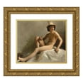 thumbnail image 1 of Isidore Pils 14x12 Gold Ornate Wood Frame and Double Matted Museum Art Print Titled - Study for Mercury, 1 of 4