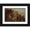 thumbnail image 1 of Isidore Pils 18x13 Black Ornate Wood Framed Double Matted Museum Art Print Titled - Sketch for ‘Reception of Emperor Napoleon III and Empress Eugenie by the Kabyle Leaders at Algiers on, 1 of 5