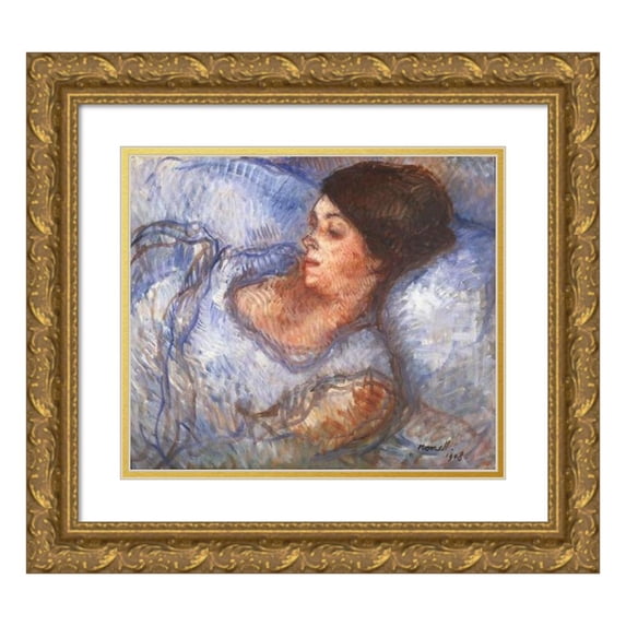 Isidre Nonell 23x20 Gold Ornate Framed and Double Matted Museum Art Print Titled - Study (1908)