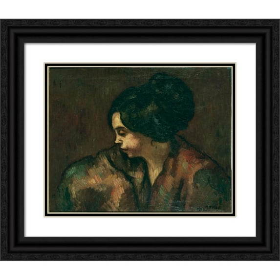 Isidre Nonell 24x20 Black Ornate Framed Double Matted Museum Art Print Titled: Lassitude (1910)