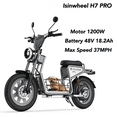 thumbnail image 1 of Isinwheel H7 Pro 1200W Electric Scooter for Adults with 38 mph Speed and 43 Miles Range for Urban Commute and Off-Road Adventure, 1 of 9