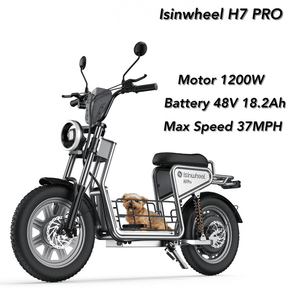 Isinwheel H7 Pro 1200W Electric Scooter for Adults with 38 mph Speed and 43 Miles Range for Urban Commute and Off-Road Adventure