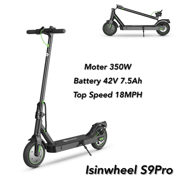Isinwheel S9Pro 350W Motor 18 MPH Electric Scooter for Adults and Teens Commuting Urban Travel