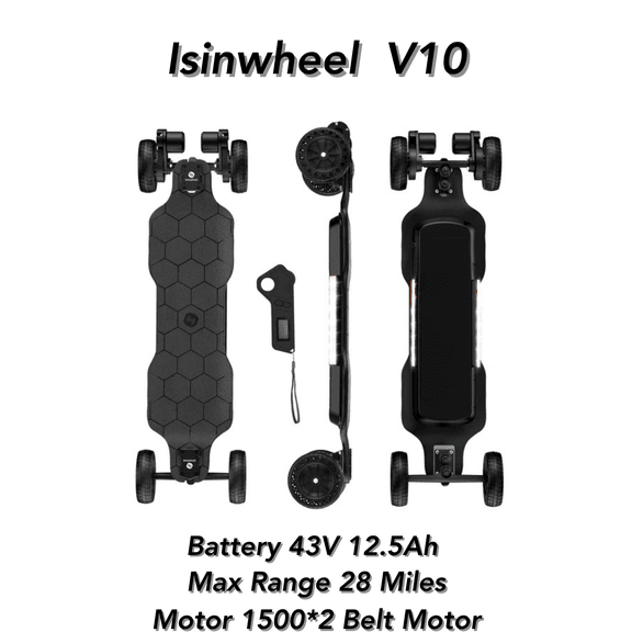 Isinwheel V8 600W*2 Dual Motor Electric Scooter for Adults with 105mm Off-Road Wheels and 28 mph Speed