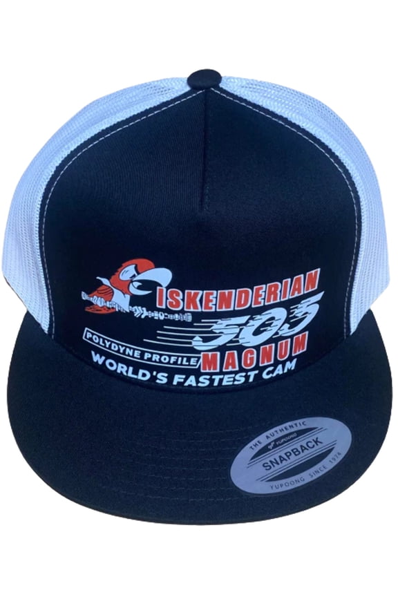Iskenderian 505 Magnum Isky Cams Flat Brim Trucker Hat 2 colors available/Drag Racing Hot Rods