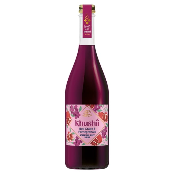 Isla Delice Khushii Red Grape & Pomegranate Sparkling Juice Drink 750ml, Imported from Britain