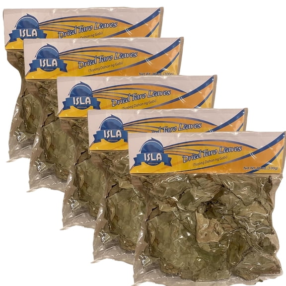 Isla - Dried Taro Leaves - Tuyong dahon ng Gabi - 3.5 oz (5 pack)