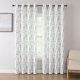 thumbnail image 1 of Isla Floral Printed Grommet Room Darkening Window Panel, Neutral, 52x84 Inches, 1 of 3