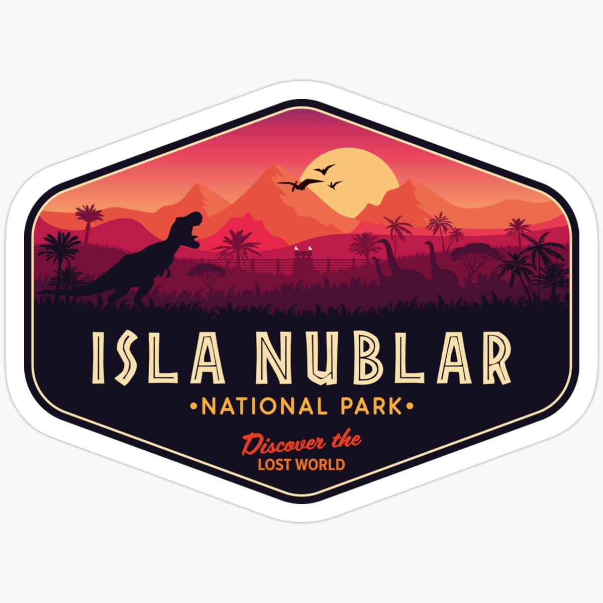 Isla Nublar National Park Badge Sticker. Gift For You - Decorate ...