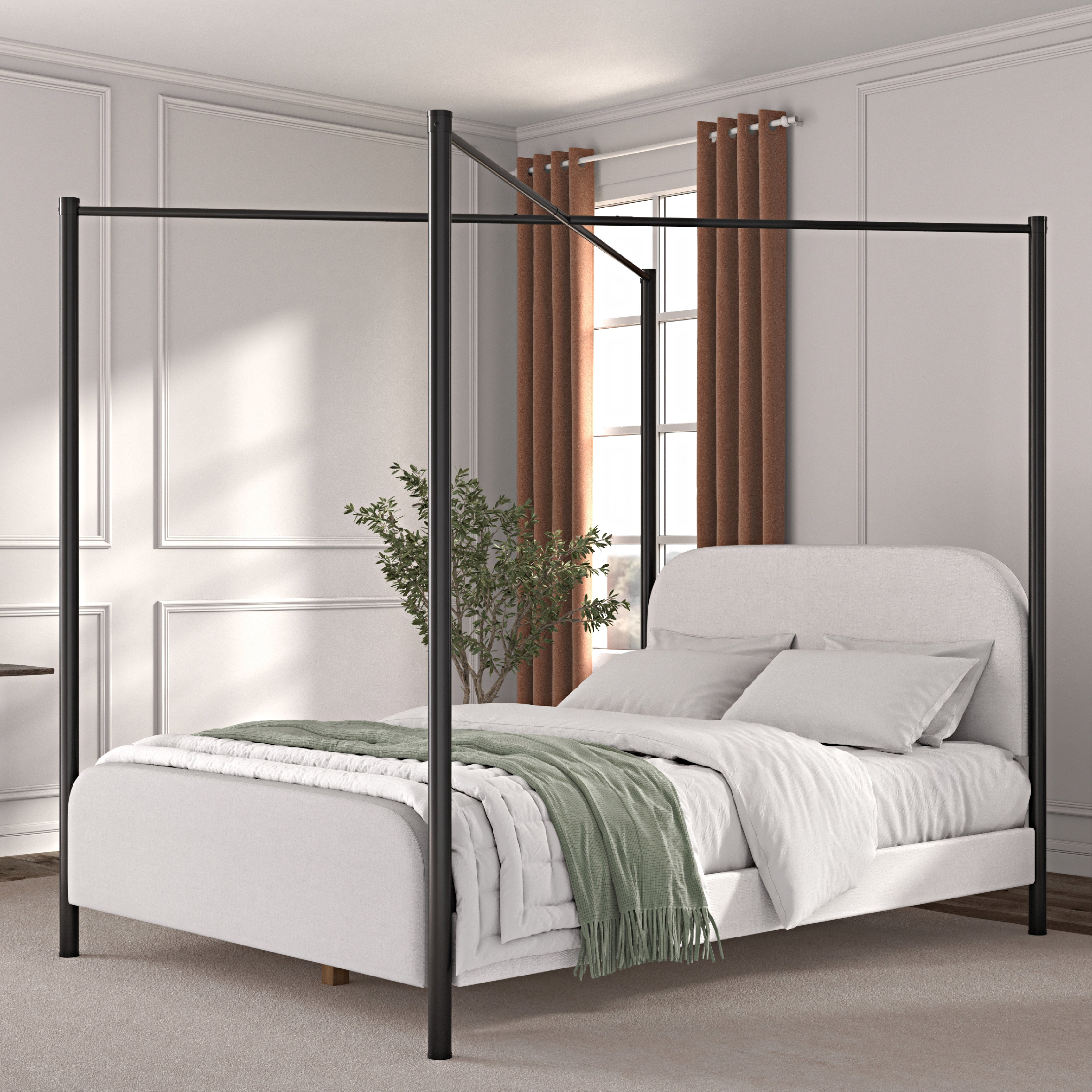 Isla Queen Metal Canopy Bed