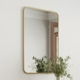thumbnail image 1 of Isla Rectangle Wall Accent Mirror – 36-Inch H X 24-Inch L, Modern Metal Framed – Living Room, Bedroom, Bathroom Vanity Mirror – Gold – Design House, 596718-GLD, 1 of 18
