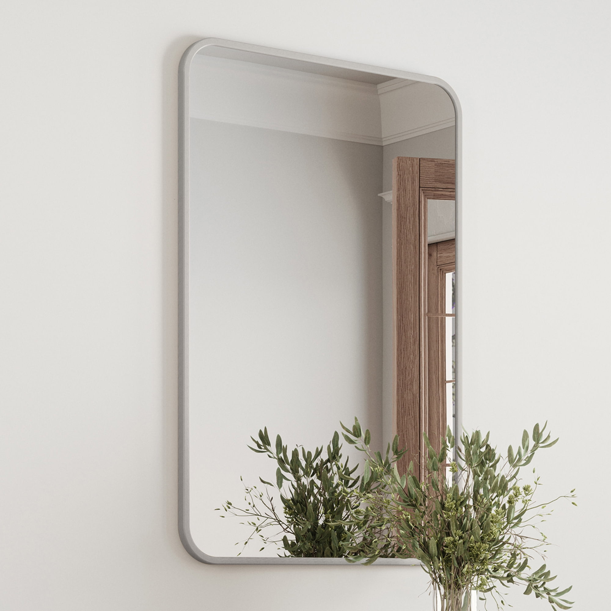 Design House Isla 36" x 24" Silver Rectangle Wall Accent Mirror