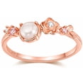 thumbnail image 1 of Isla Simulated Pearl Ring for Women Sterling Silver 14K Gold Plated Ginger Lyne Collection, 1 of 6