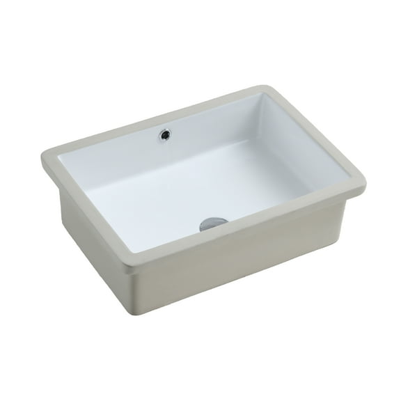Isla Undermount Ceramic Basin Sink, Glossy White