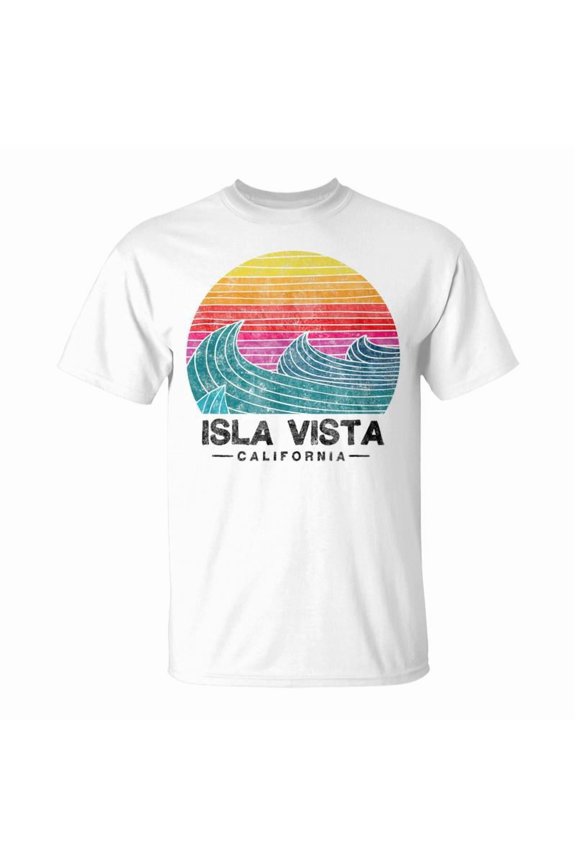 Isla Vista Surfing Waves Beach Retro California Sunset Surf T-Shirt
