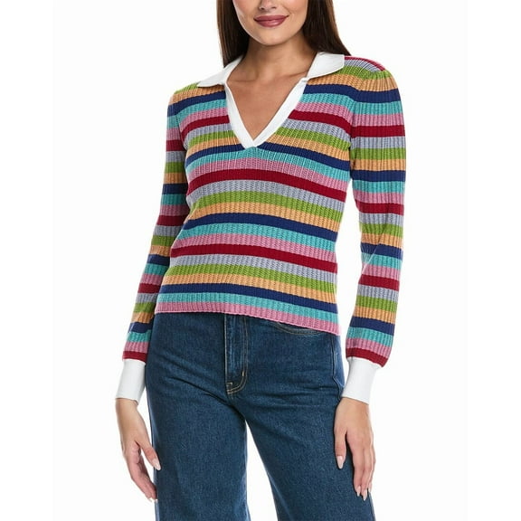 &Isla womens  Gemma Polo Sweater, xs, Blue