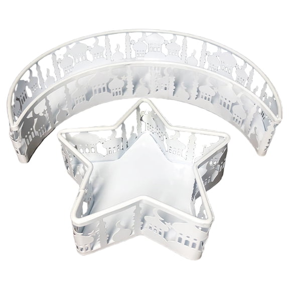 Islam Eid Mubarak Fruit Plate Ramadan Decoration Durable Food Serving Tray Gift