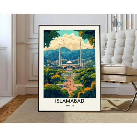 Islamabad Pakistan Poster, Unframed Paper Poster 8x10in
