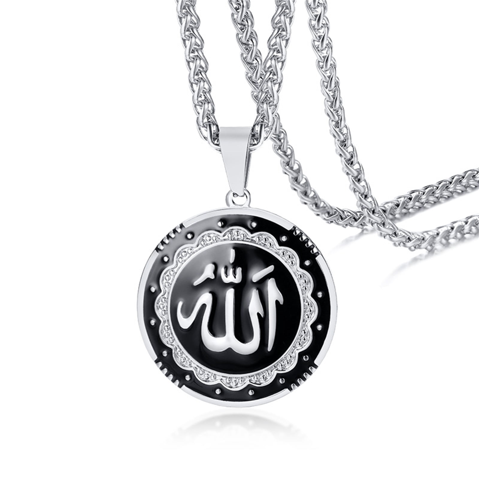 BLEUM CADE Men's Stainless Steel Islamic Muslim Allah Symbol Pendant  Necklace，24inch Link Chain : BLEUM CADE: Everything Else - Amazon.com