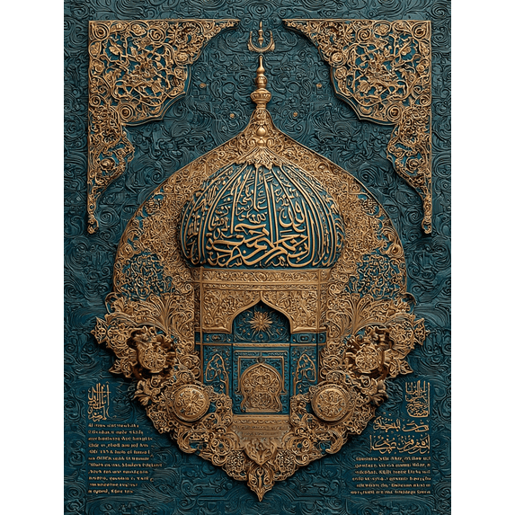 Islamic Calligraphy Canvas Wall Art, Arabic Quran Print, Ramadan Muslim Home Decor Gift