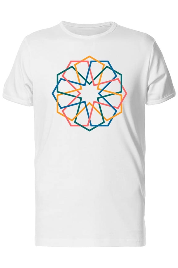 Islamic Colorful Star Shape T-Shirt Men -Image by Shutterstock, Male Small