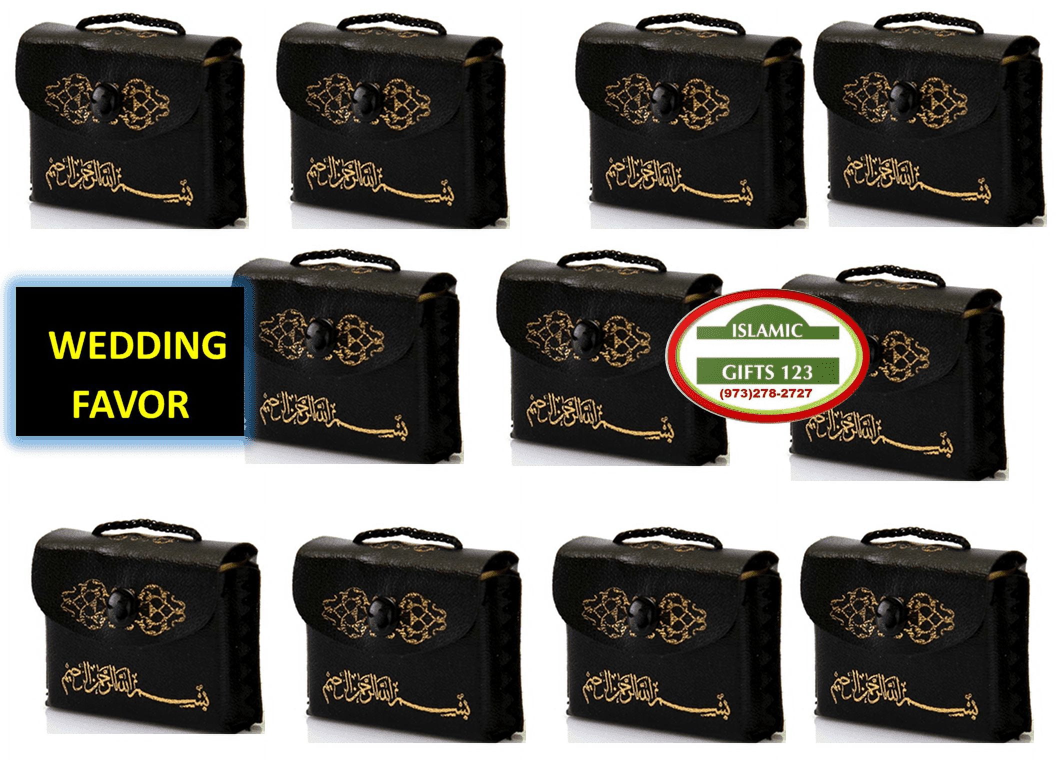Mini Topper Islamic Islamic Favors (12 Pack) Mini Quran leather Bag car hanger Islamic ...