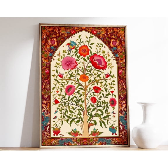 Islamic Floral Art Poster Traditional Islamic Pattern Print Islamic Geometric Artwork Arab