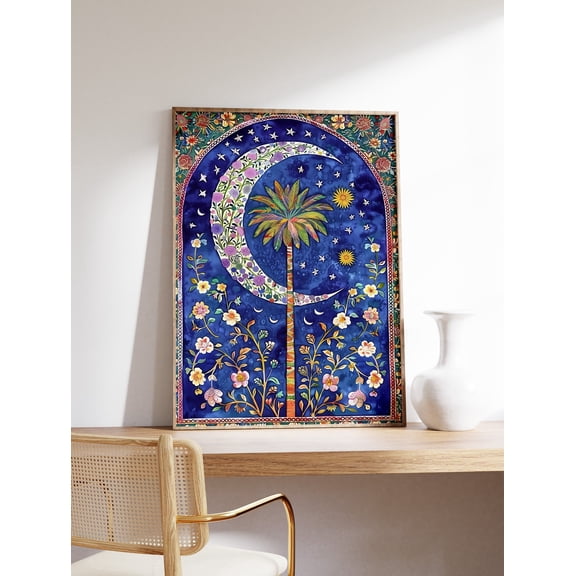 Islamic Floral Middle Eastern Poster Unframed Paper Print