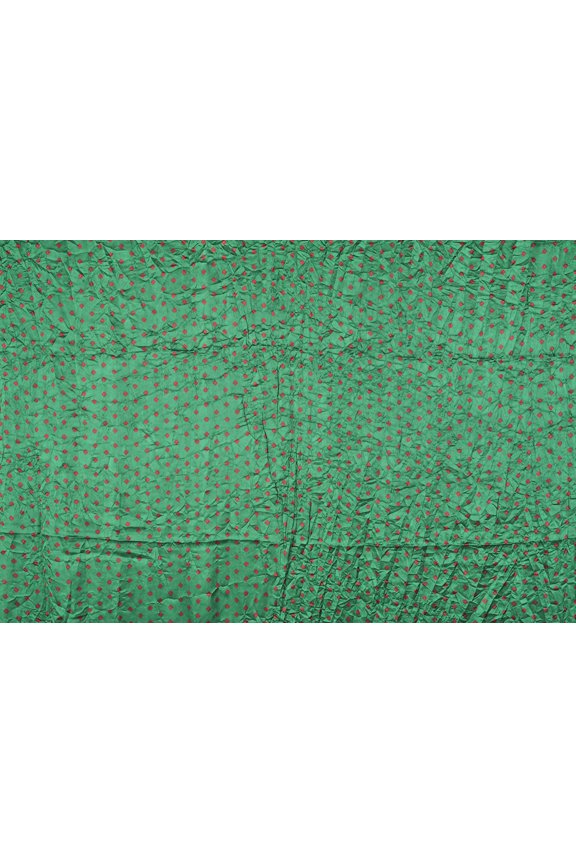 Islamic-Green Printed Bandhani Fabric