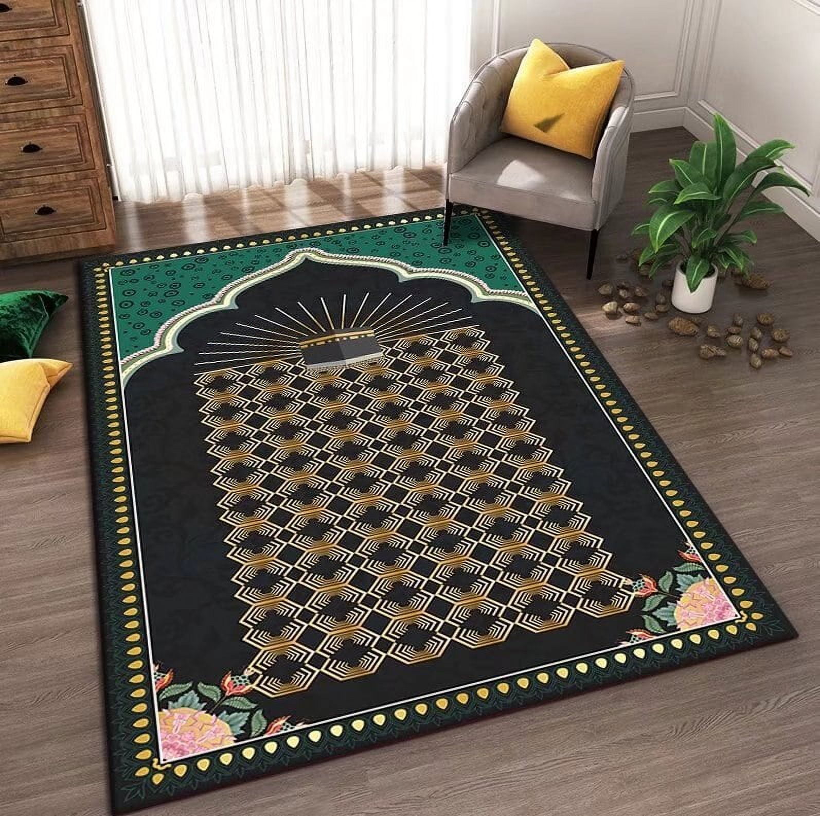 Islamic Interactive Prayer Rug Muslim Carpet Pilgrimage Floor Mat