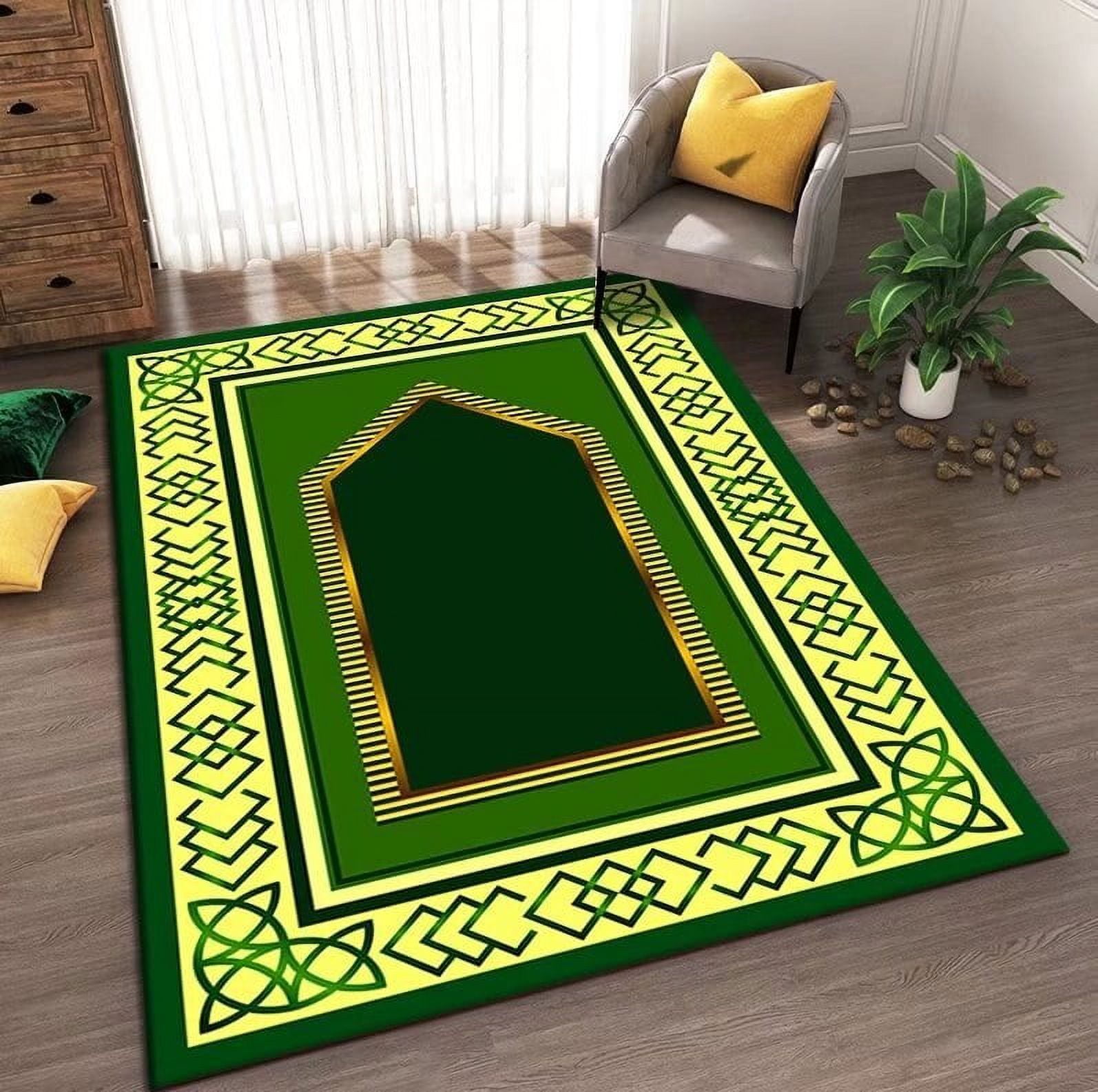Islamic Interactive Prayer Rug Muslim Carpet Pilgrimage Floor Mat Simple and Stylish Home Living
