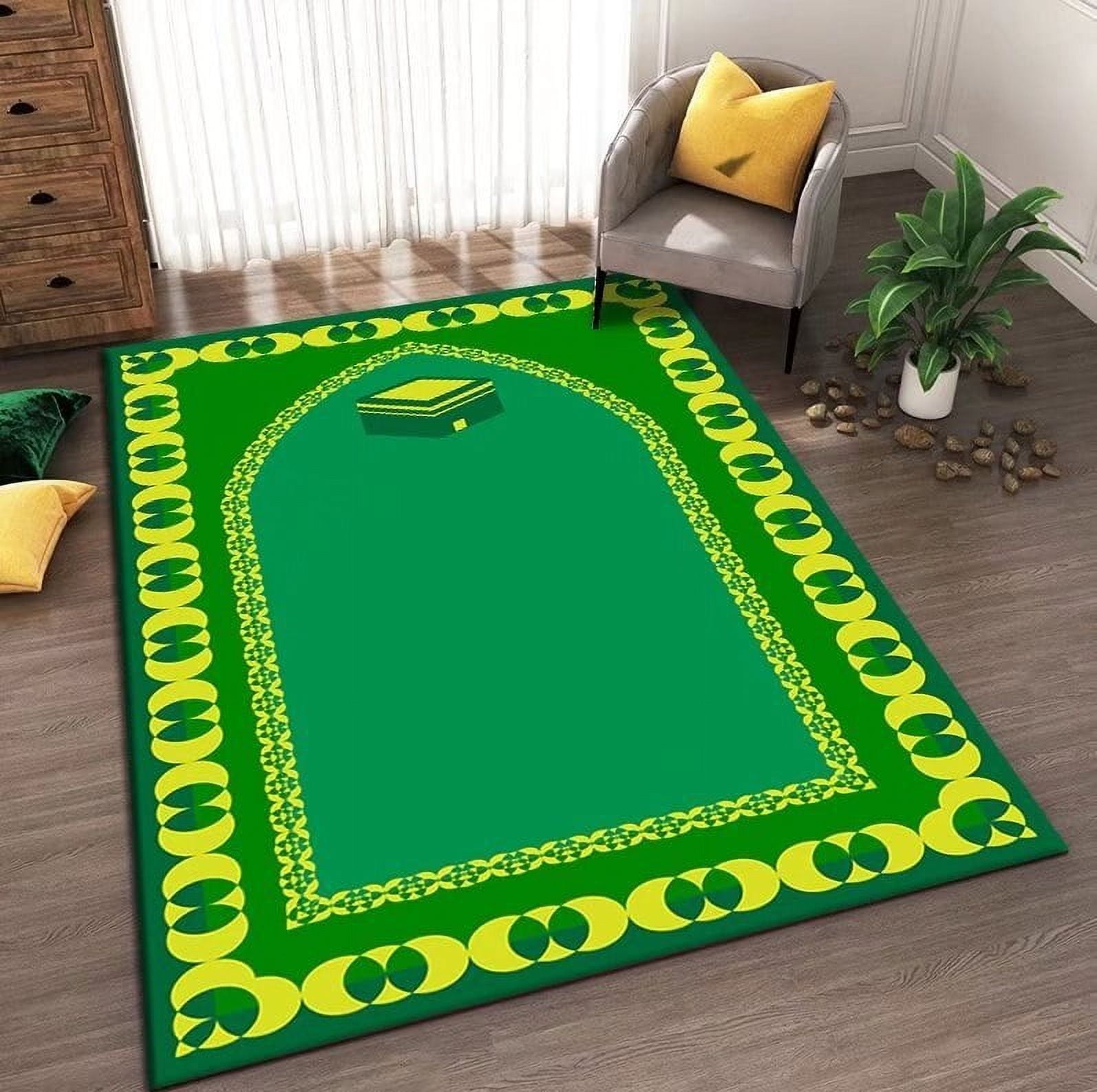 Islamic Interactive Prayer Rug Muslim Carpet Pilgrimage Floor Mat Simple and Stylish Home Living