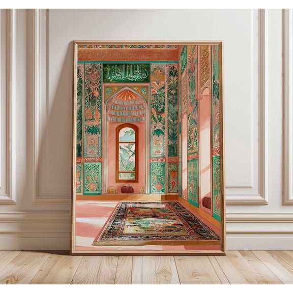 Islamic Mosque Interior Architecture Poster Unframed Paper Print