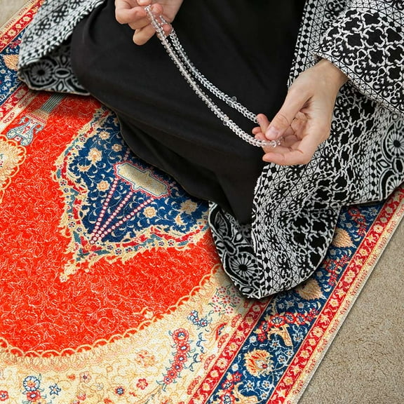Islamic Muslim Turkish Prayer Rug Seccade Sajadah Salat Namaz Carpet Mat