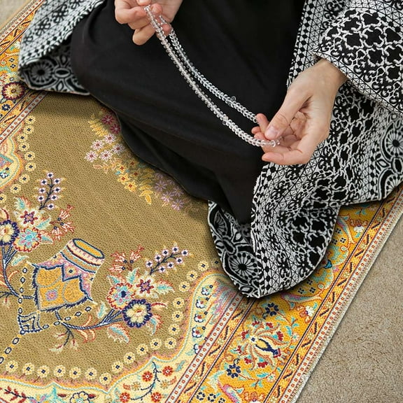 Islamic Muslim Turkish Prayer Rug Seccade Sajadah Salat Namaz Carpet Mat