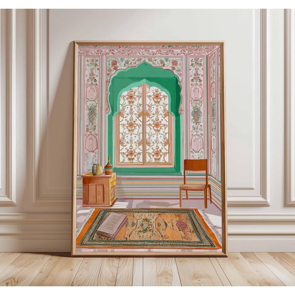 Islamic Prayer Room Architecture Poster Unframed Paper Print